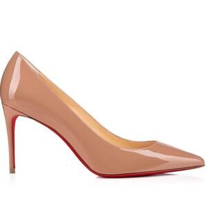 Christian Louboutin  Kate 85MM Patent Leather Pumps Nude 37